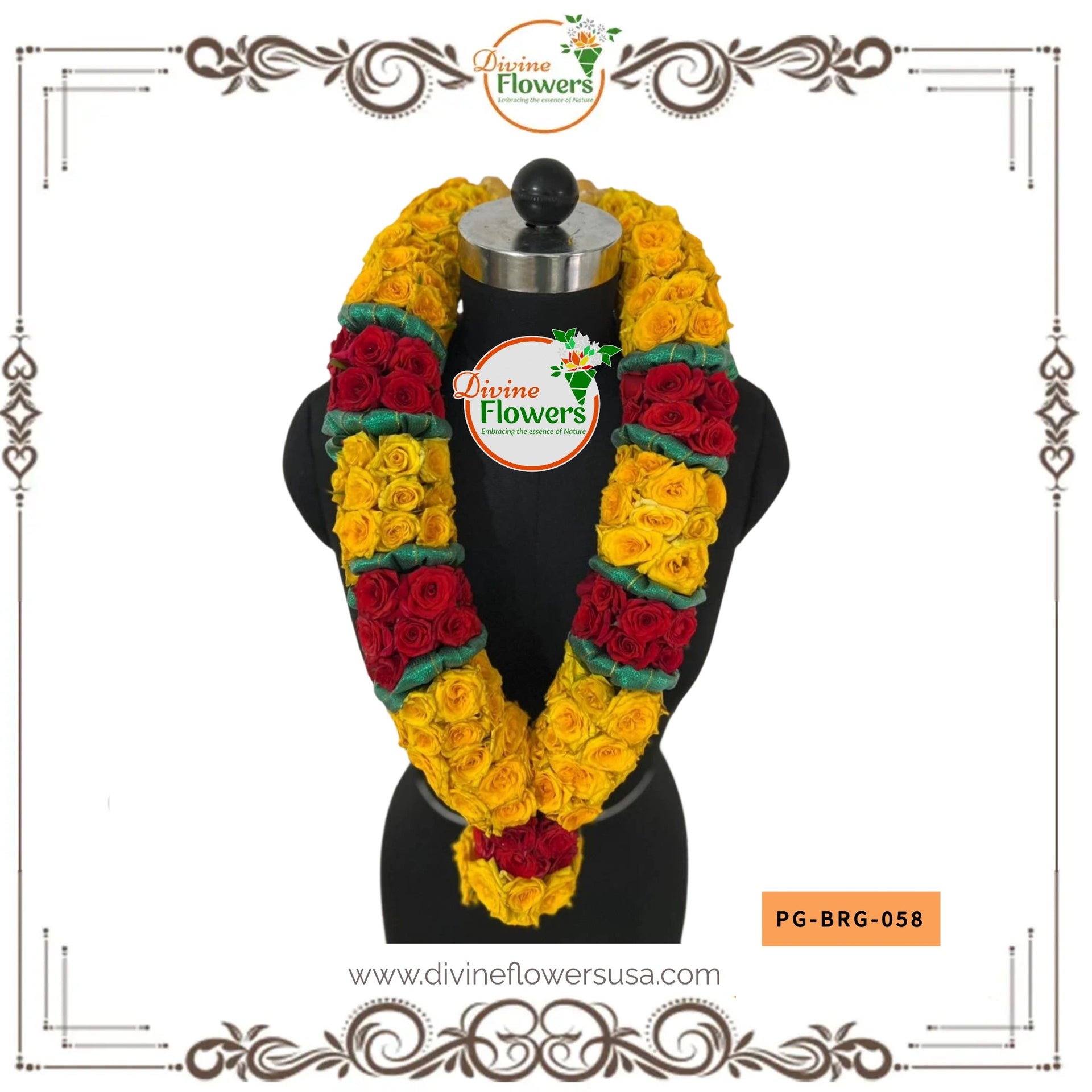 Button Rose Garlands (PG-BRG-058)
