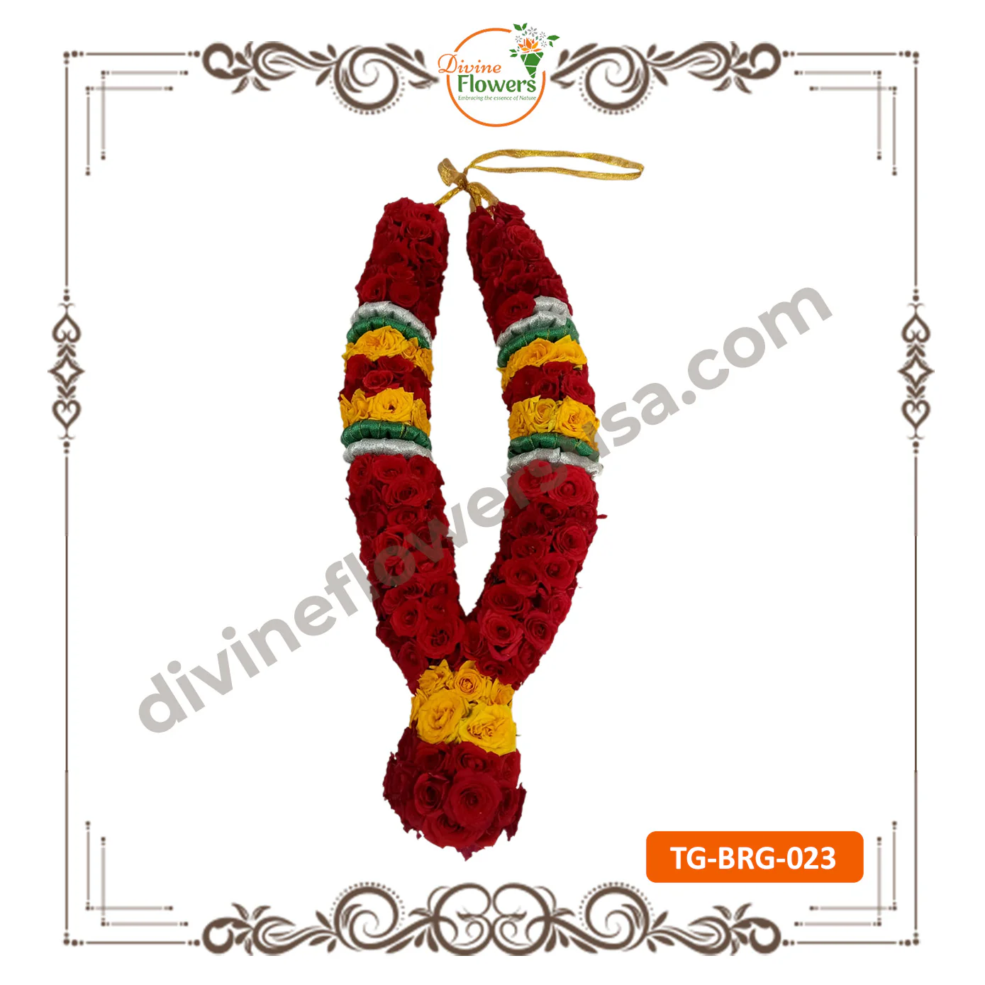 Button Rose Garlands (TG-BRG-023) - Contact Us for Pricing