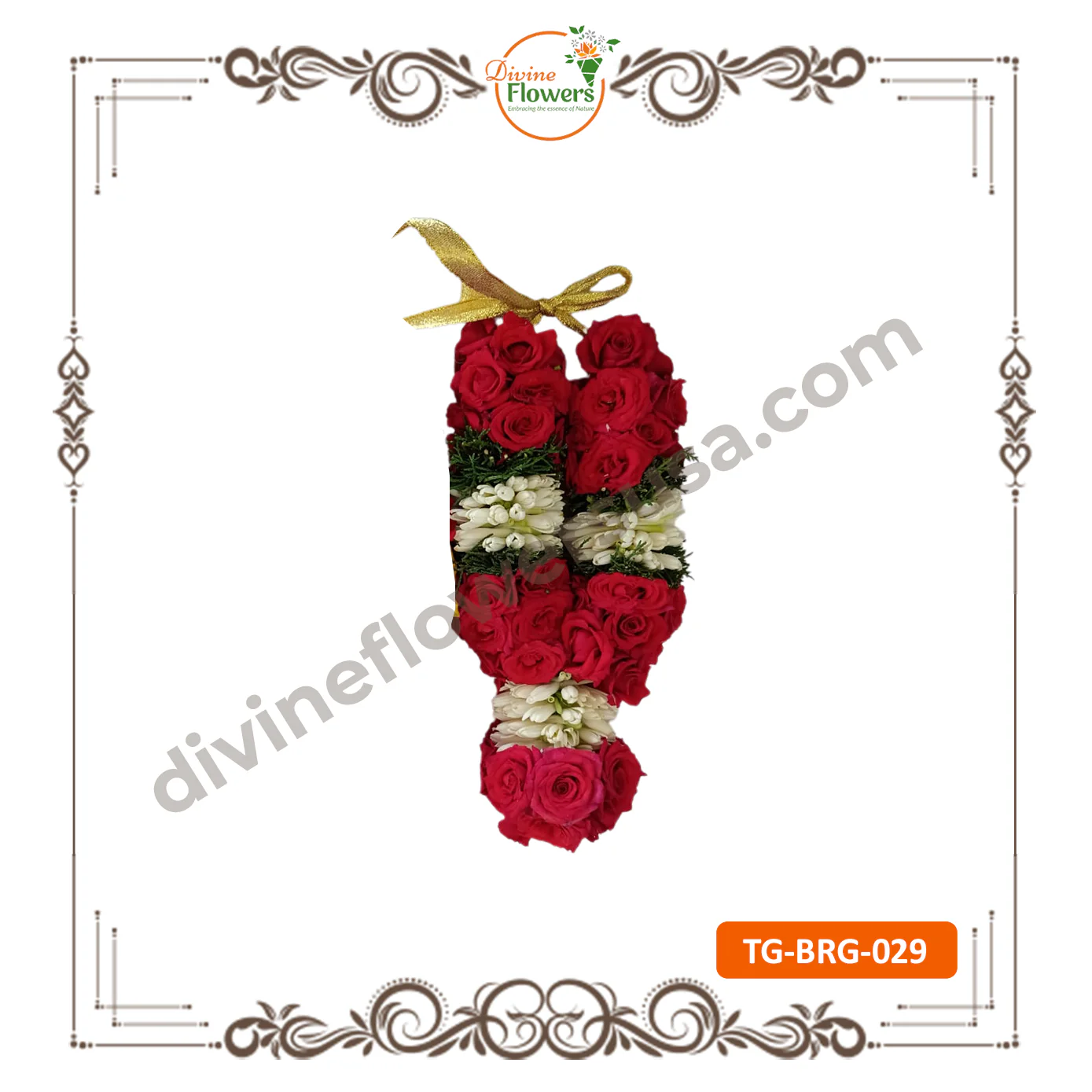 Button Rose Garlands (TG-BRG-029) - Contact Us for Pricing