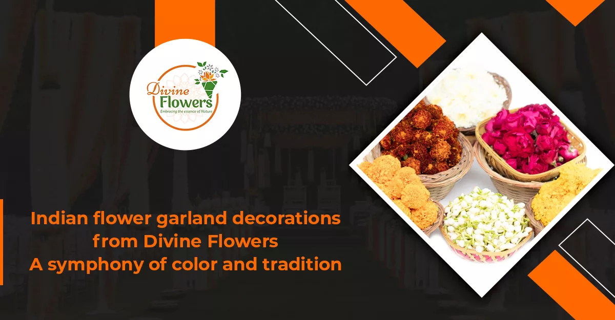 Indian flower garland decorations from Divine Flowers jpg
